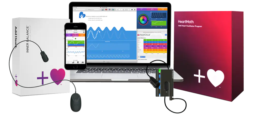 HeartMath Inner Balance and emWave Pro HRV biofeedback sensors and app